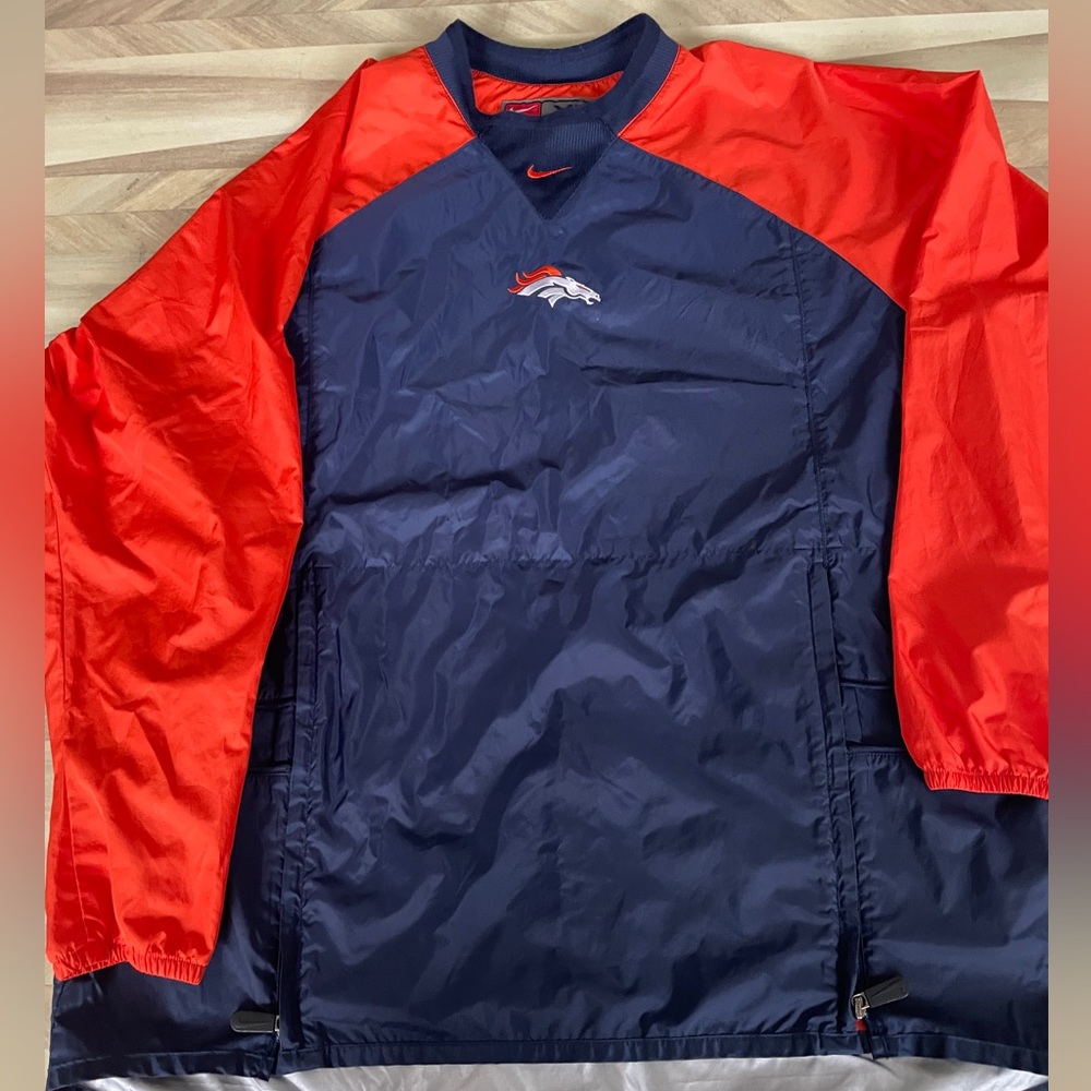 NIKE TEAM NFL XL BRONCO Nylon    Pullover Windbreaker